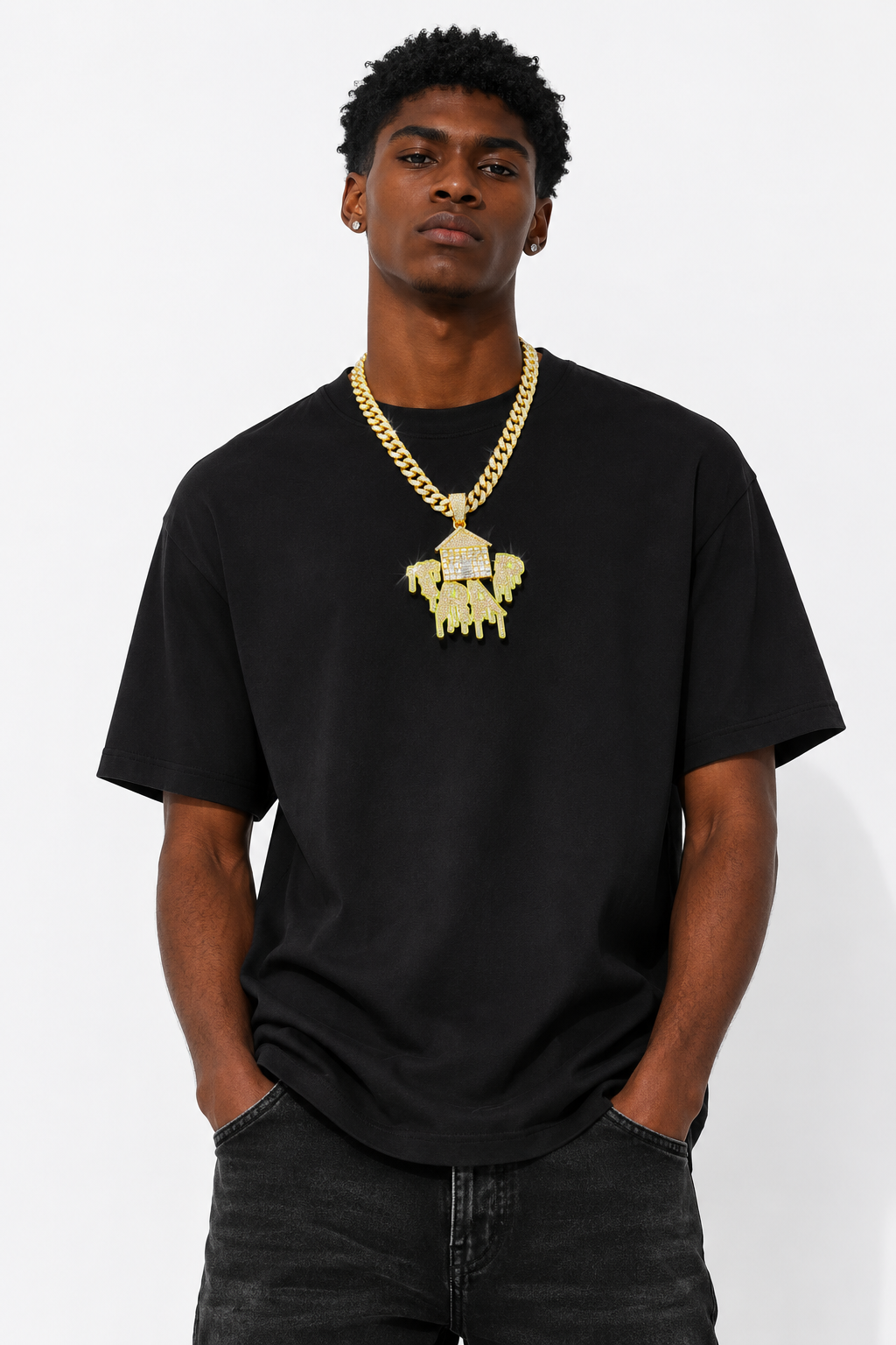 Iced Trap House Gold Chain